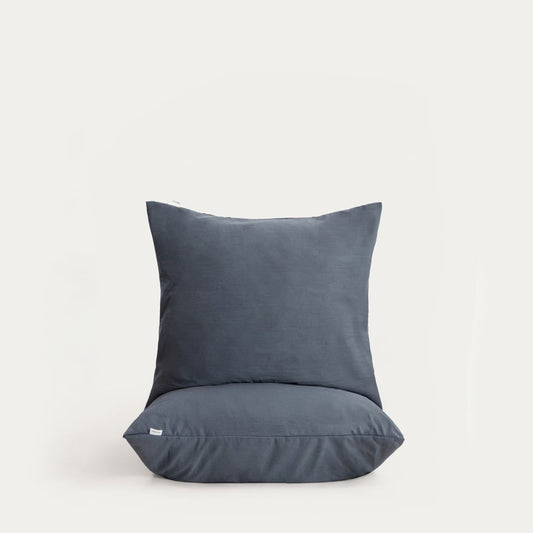 Set of Two MAISY Microfibre Grey Pillowcases 40x40 cm