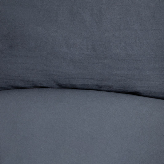 Set of Two MAISY Microfibre Grey Pillowcases 70x80 cm
