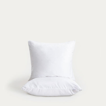 Set of Two MAISY White Microfibre Pillowcases 40x40 cm