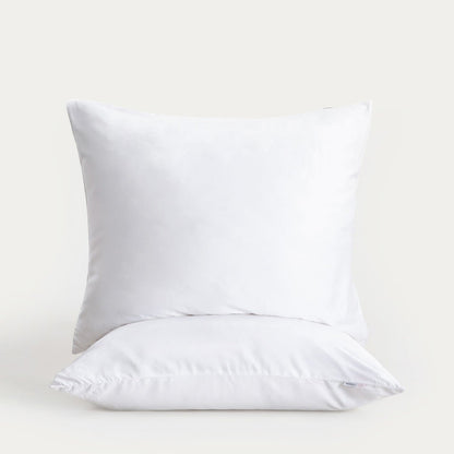 Set of Two MAISY White Microfibre Pillowcases 70x80 cm