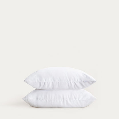 Set of Two MAISY White Microfibre Pillowcases 50x60 cm