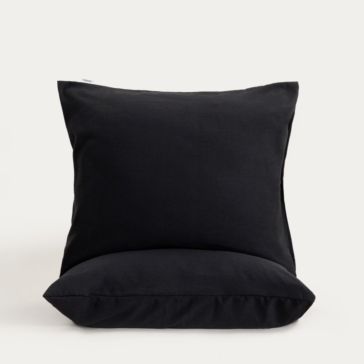 Set of Two MAISY Microfibre Black Pillowcases 70x80 cm