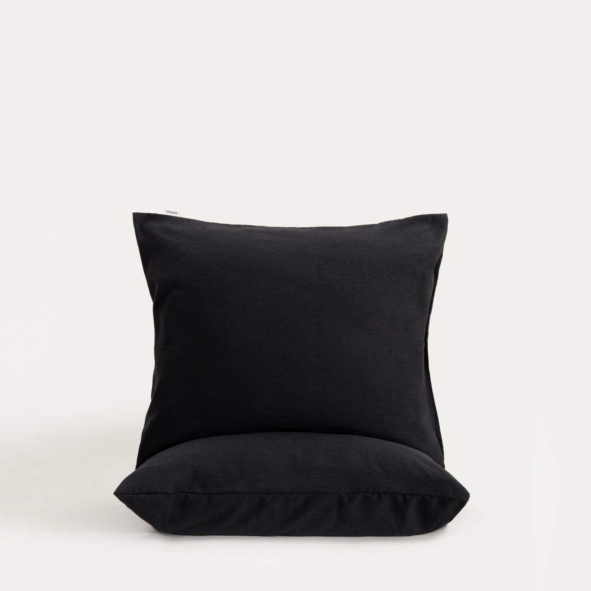 Set of Two MAISY Black Microfibre Pillowcases 50x60 cm
