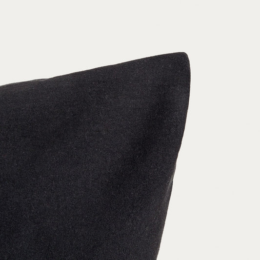 Set of Two MAISY Black Microfibre Pillowcases 50x60 cm