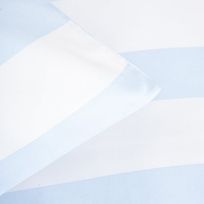 RAYAS Microfibre Bedding Set in White and Blue Stripes King Size