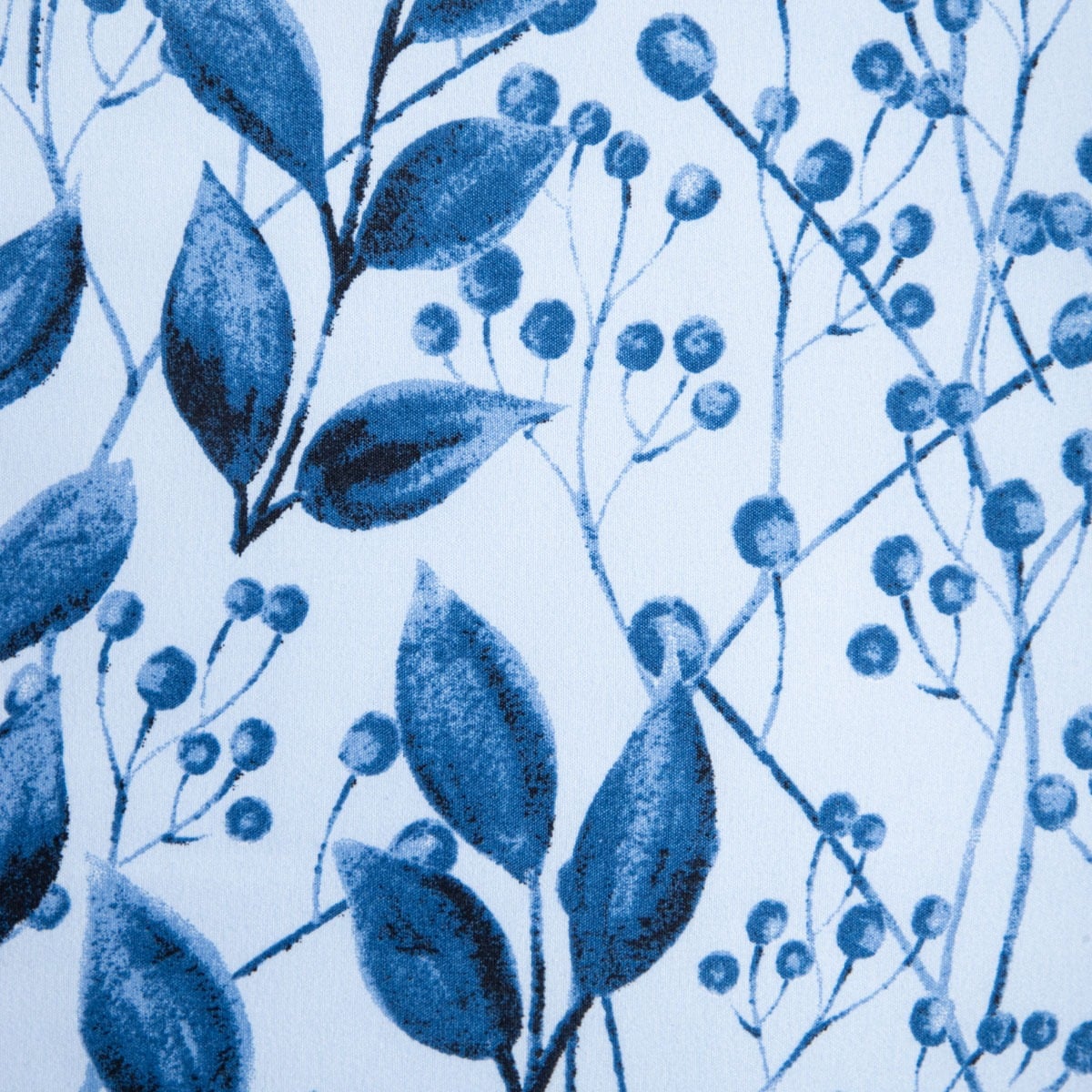 LUNA Microfibre Bedding Set in Blue Leaves for Double Bed