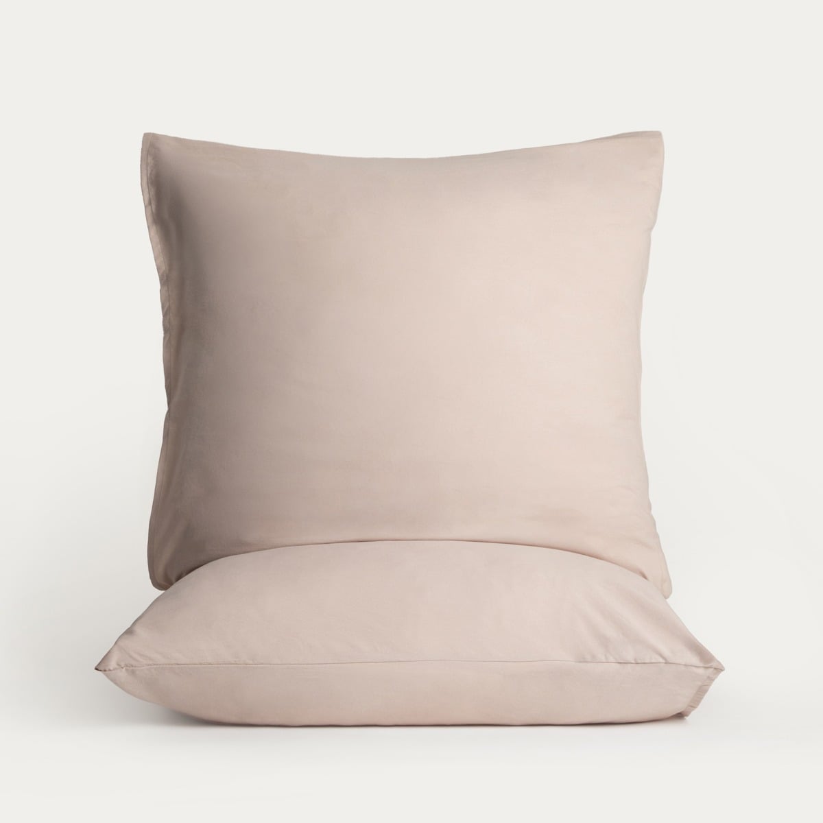Set of Two MAISY Beige Microfibre Pillowcases 70x80 cm