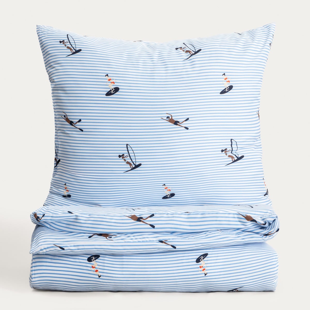 MARE Microfibre Bedding Set in Holiday Pattern 160x200 + 2x70x80 cm