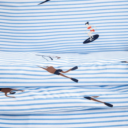 MARE Microfibre Bedding Set in Holiday Pattern 160x200 + 2x70x80 cm