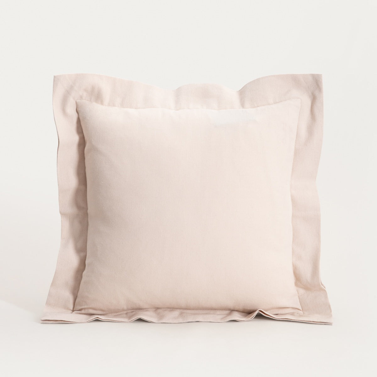 Durga Dark Beige Cotton Pillowcase with Decorative Trim 45x45cm
