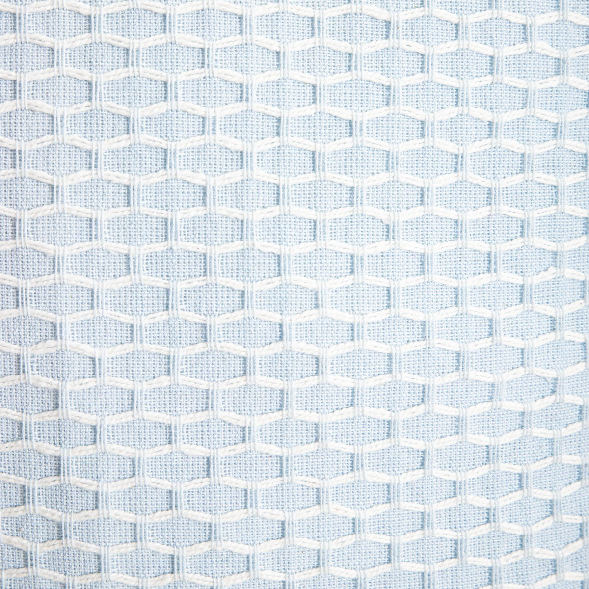 Poszewka RILEY Blue Cotton Cushion Cover with Geometric Stitching 45x45cm
