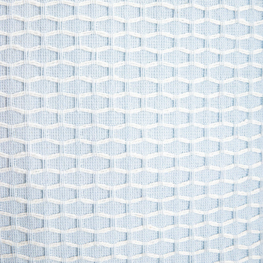 Poszewka RILEY Blue Cotton Cushion Cover with Geometric Stitching 45x45cm