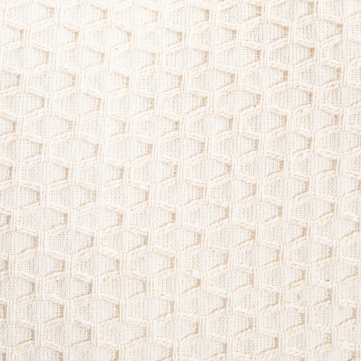 RILEY Ecru Cotton Pillowcase with Decorative Geometric Stitching 45x45cm