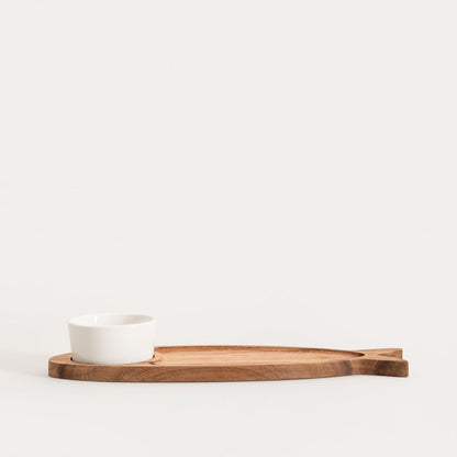 MOOKA Fish-Shaped Serving Set with Porcelain Bowl