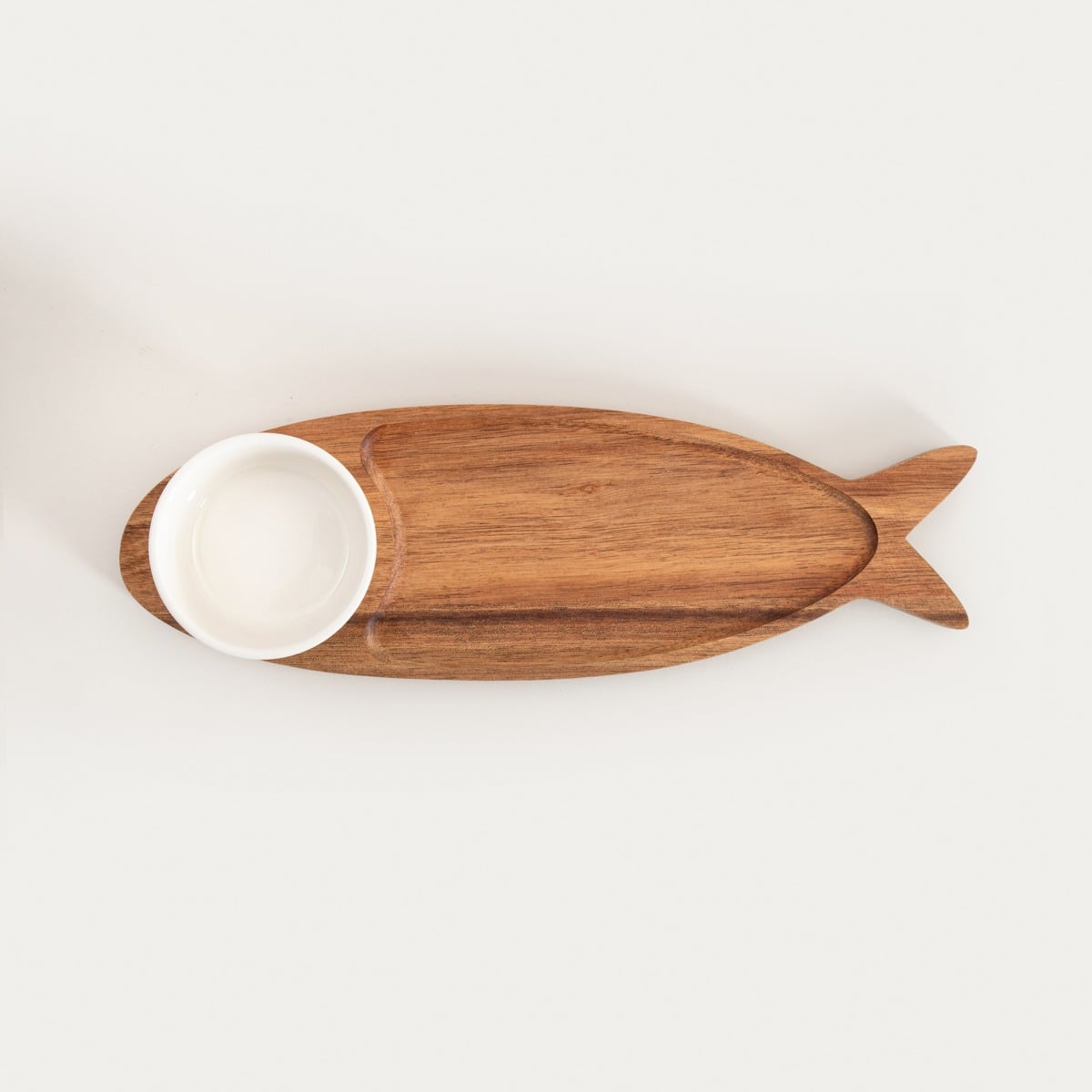 MOOKA Fish-Shaped Serving Set with Porcelain Bowl