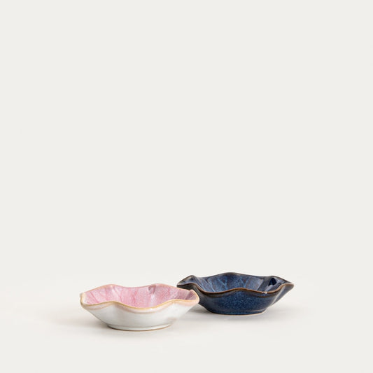 Sakura Flower-Shaped Pink Sushi Set - 6 Piece Ceramic Serving Dish