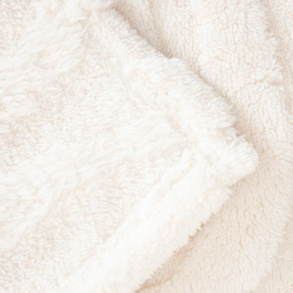 RAUL Fluffy Structured Pattern Ecru Blanket 150x200cm