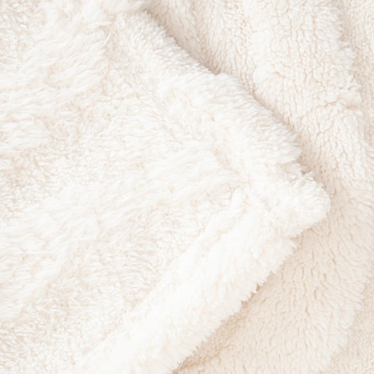 RAUL Fluffy Structured Pattern Ecru Blanket 150x200cm