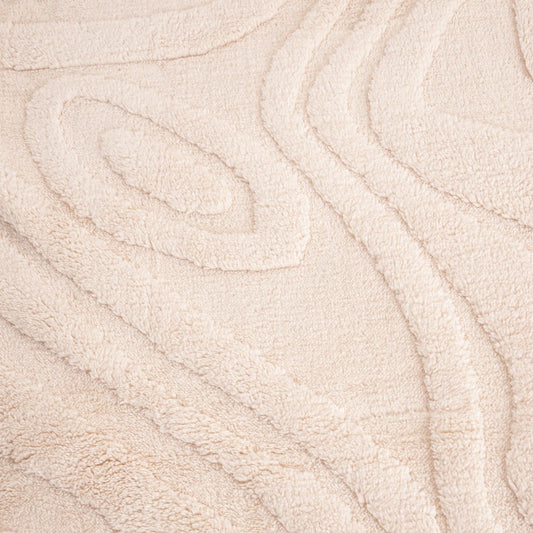 RAUL Fluffy Structured Pattern Beige Blanket 150x200cm