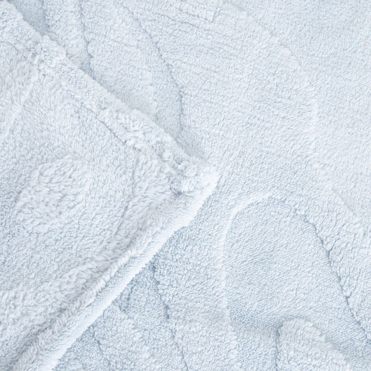 RAUL Blue Fluffy Blanket with Structured Pattern 150x200cm