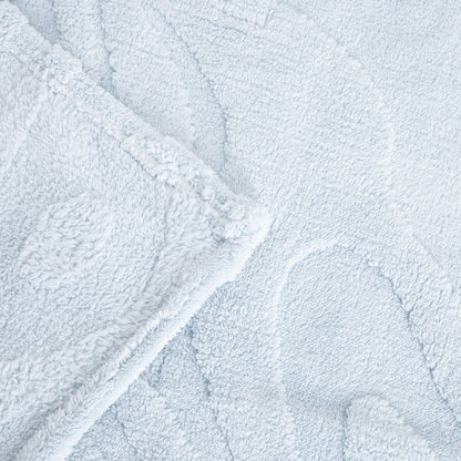 RAUL Blue Fluffy Blanket with Structured Pattern 150x200cm