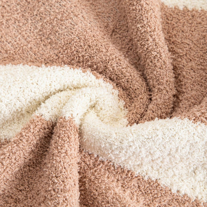 KOBE Thick Jacquard Blanket with Beige Pattern 130x170cm