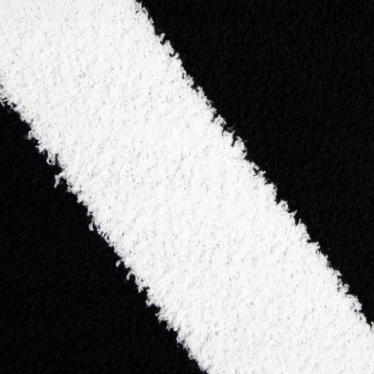 Koc Kobe Thick Jacquard Black and White Striped Blanket 130x170cm