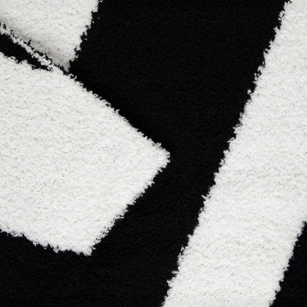 Koc Kobe Thick Jacquard Black and White Striped Blanket 130x170cm