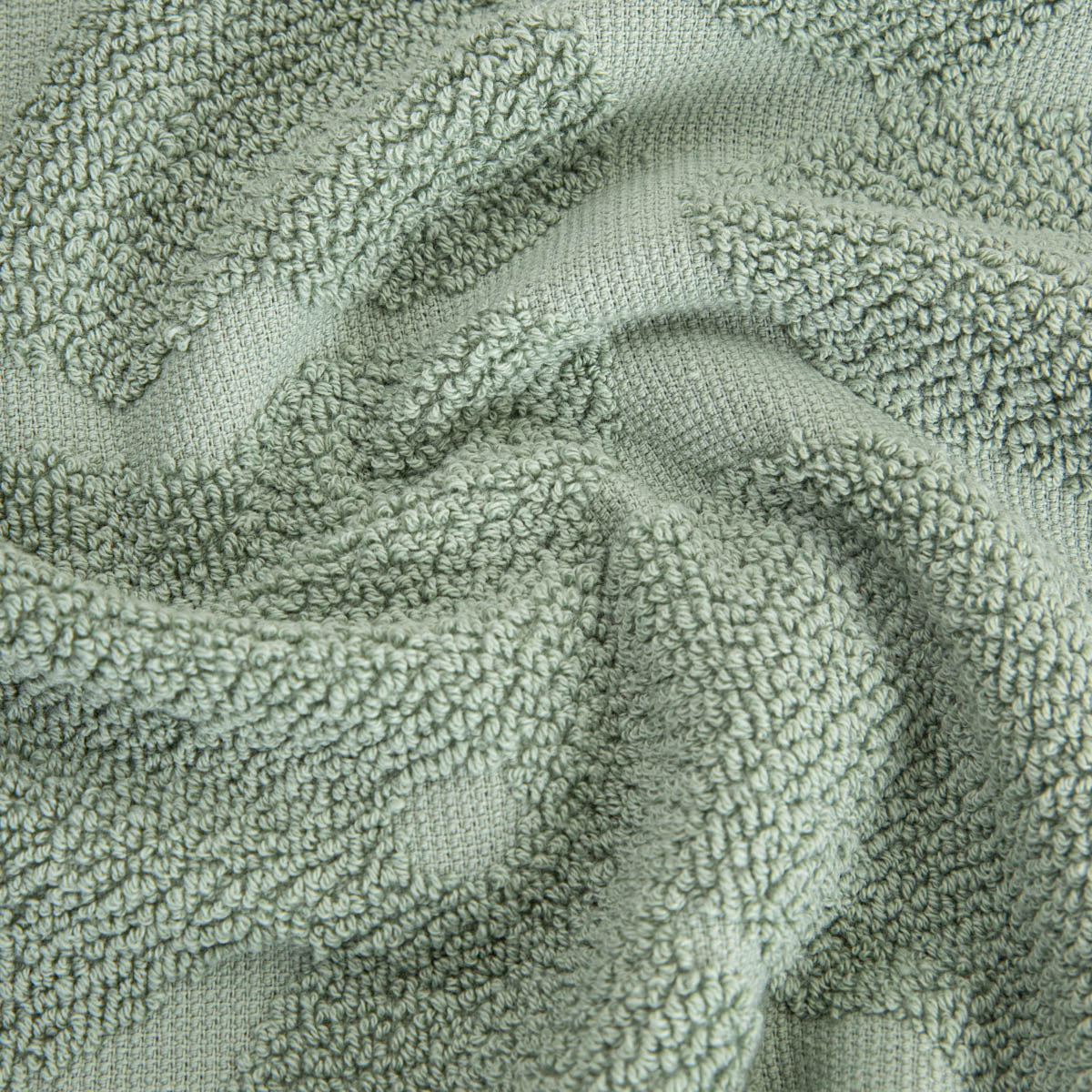 FLORES Pistachio Jacquard Towel 50x90 cm