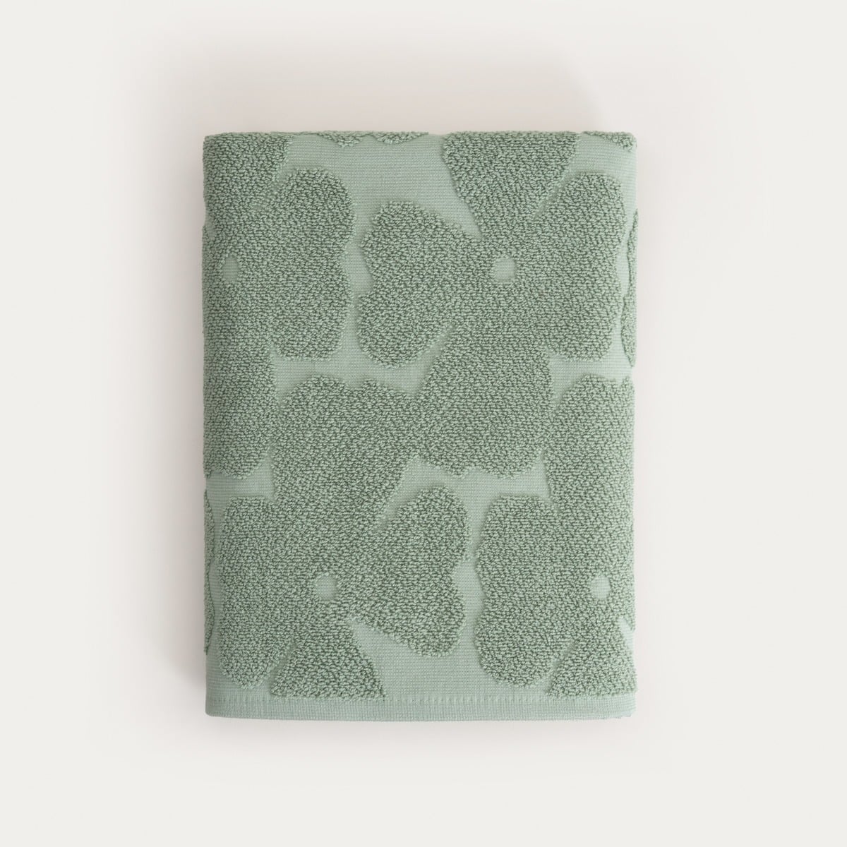 FLORES Pistachio Jacquard Cotton Towel 70x130 cm