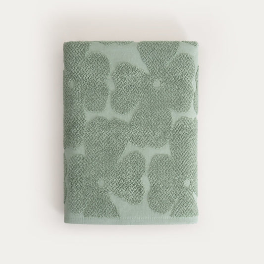 FLORES Pistachio Jacquard Cotton Towel 70x130 cm