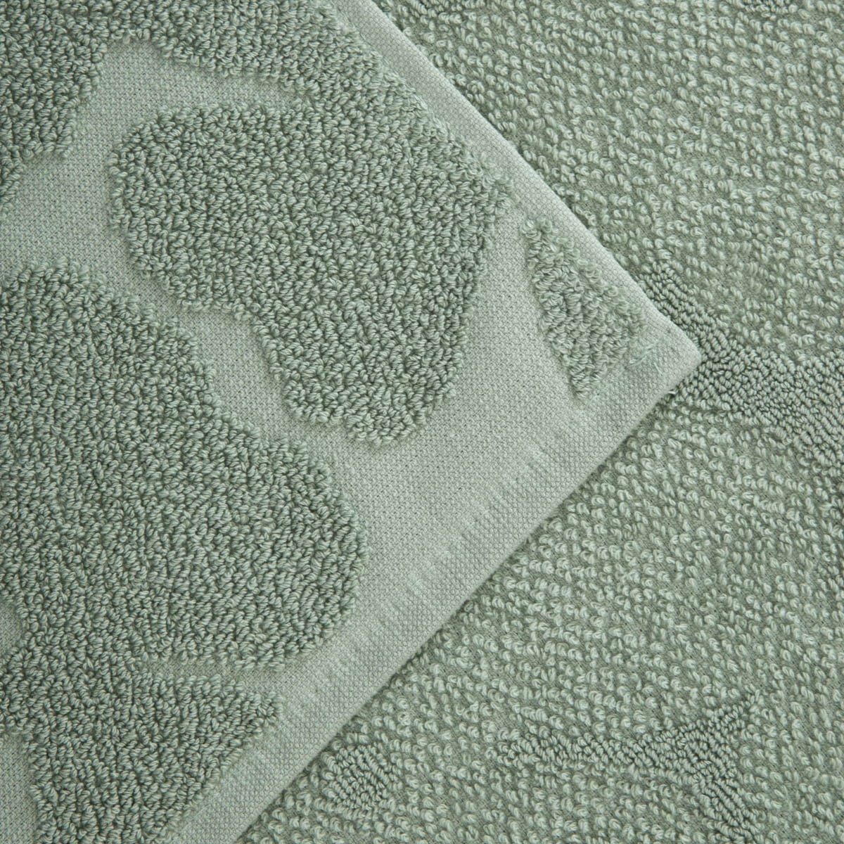 FLORES Pistachio Jacquard Cotton Towel 70x130 cm