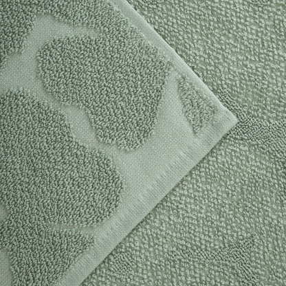 FLORES Pistachio Jacquard Cotton Towel 70x130 cm