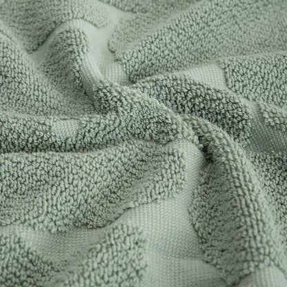 FLORES Pistachio Jacquard Cotton Towel 70x130 cm