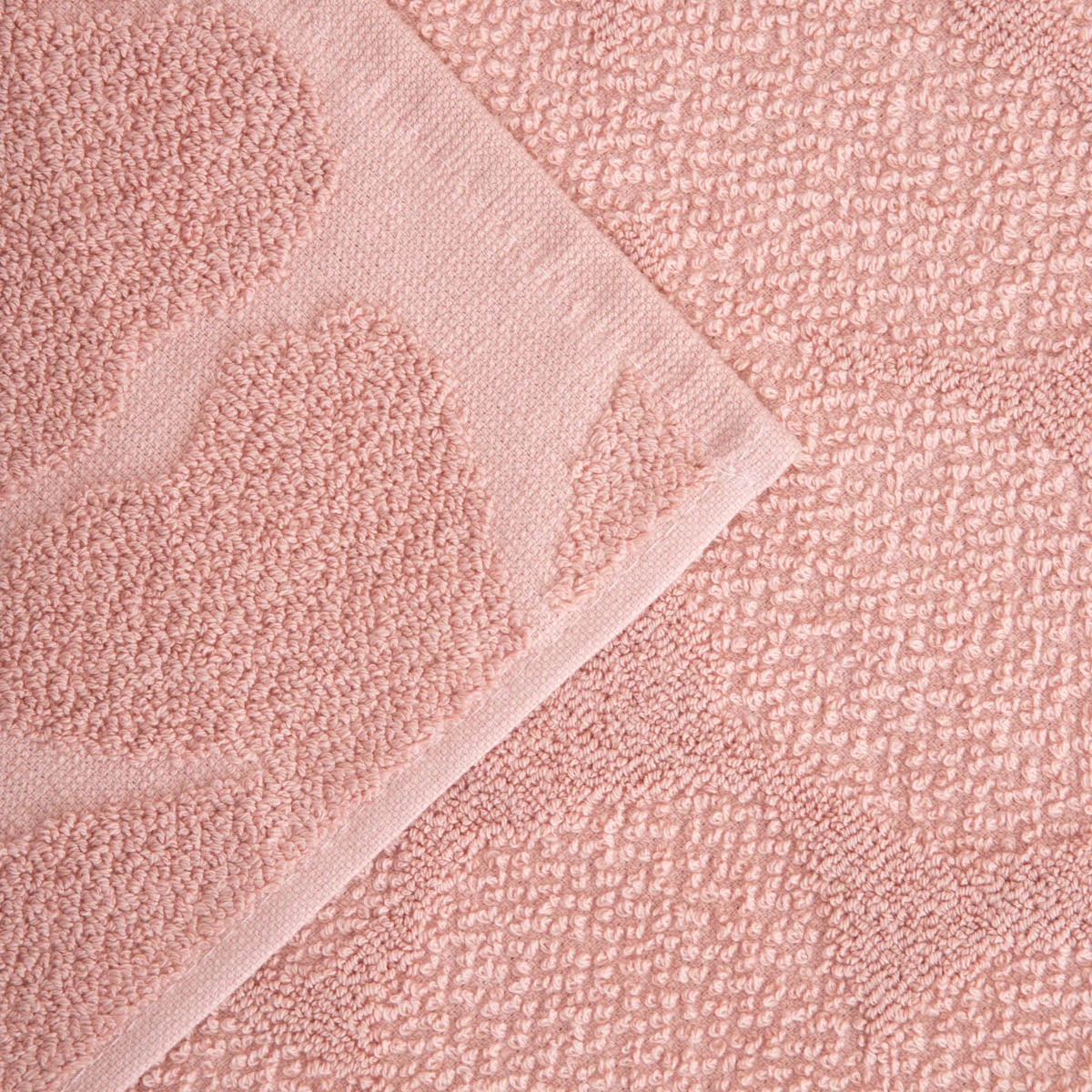 FLORES Pink Jacquard Cotton Towel 70x130 cm