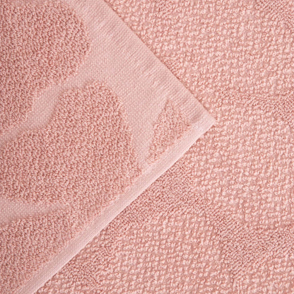 FLORES Pink Jacquard Cotton Towel 70x130 cm