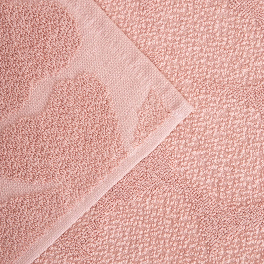 FLORES Pink Jacquard Cotton Towel 70x130 cm