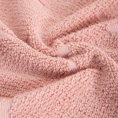 FLORES Pink Jacquard Cotton Towel 70x130 cm