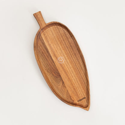 MOOKA Leaf-Shaped Serving Board 41x17 cm Natural Wood