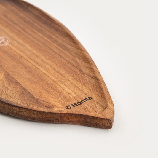 MOOKA Leaf-Shaped Serving Board 41x17 cm Natural Wood