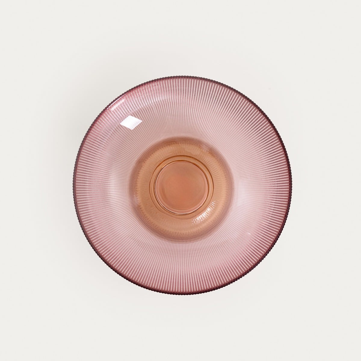 MEGALO Glass Platter Pink and Yellow 25 cm