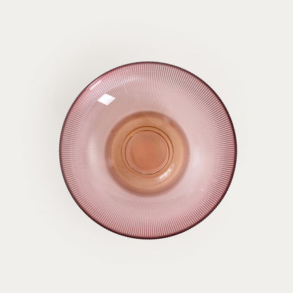 MEGALO Glass Platter Pink and Yellow 25 cm