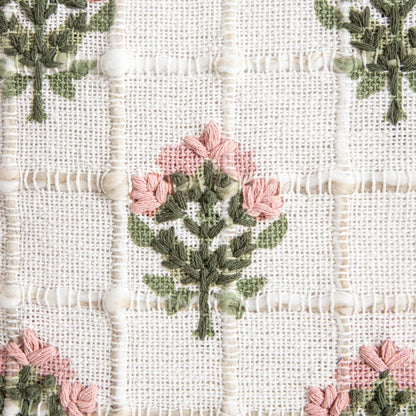 Poszewka INDIRA cotton kwiatowym haftem 45x45cm