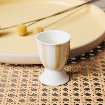 Glass LABRA Yellow Porcelain Egg Cup 7 cm