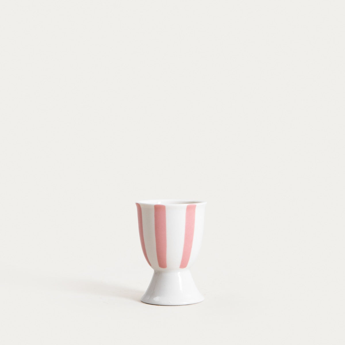 LABRA Pink Glass Holder for Soft-Boiled Eggs and Desserts