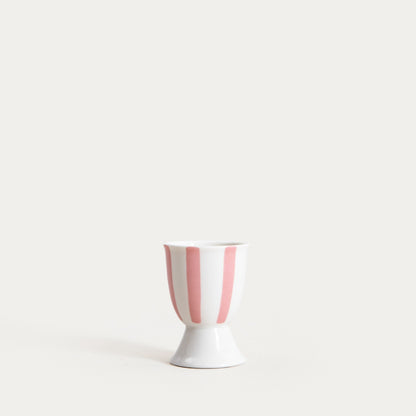 LABRA Pink Glass Holder for Soft-Boiled Eggs and Desserts