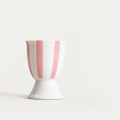 LABRA Pink Glass Holder for Soft-Boiled Eggs and Desserts