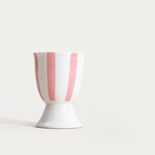 LABRA Pink Glass Holder for Soft-Boiled Eggs and Desserts