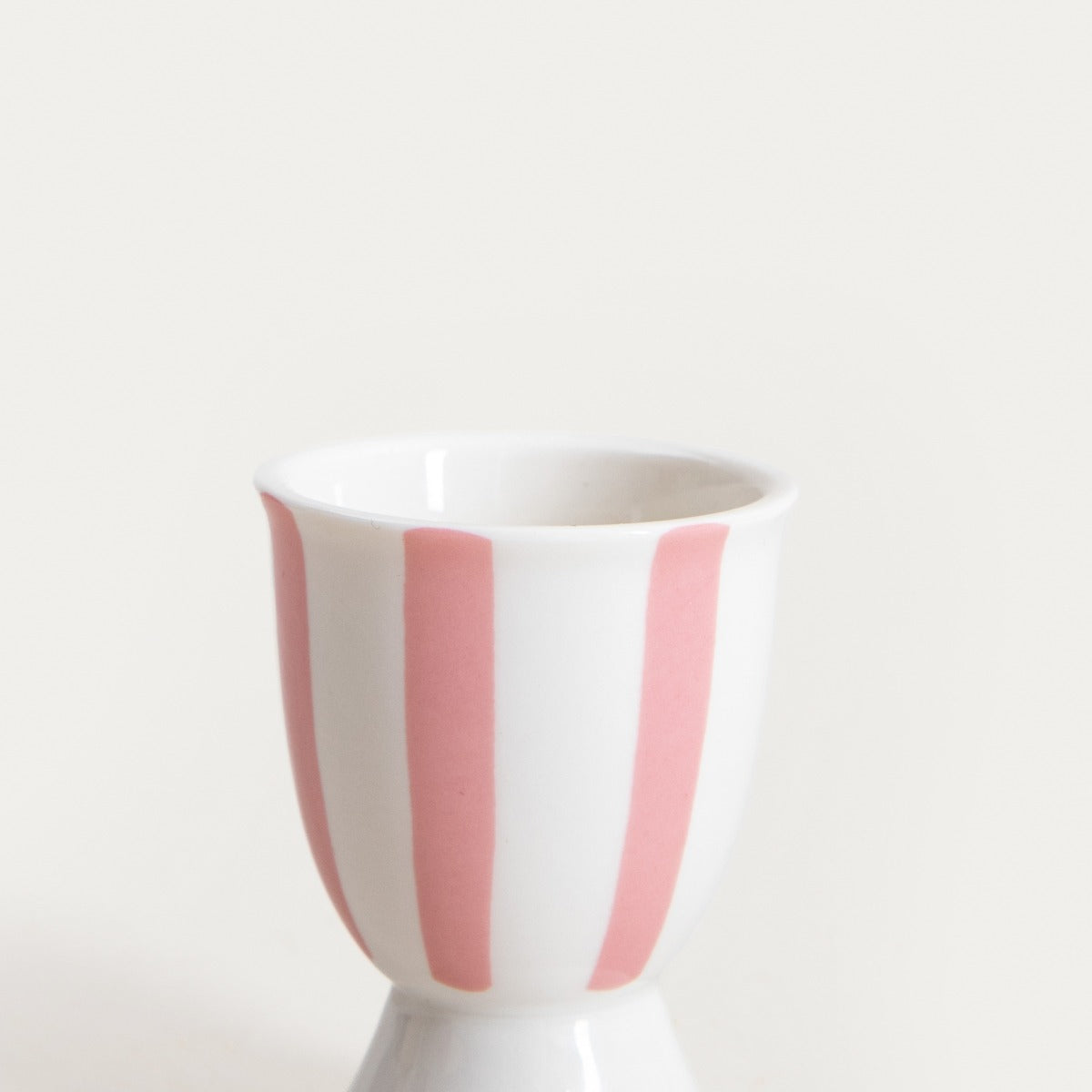 LABRA Pink Glass Holder for Soft-Boiled Eggs and Desserts
