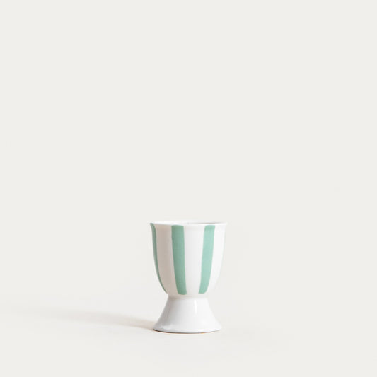 LABRA Blue Glass Egg Cup - Porcelain, 17x12x17cm